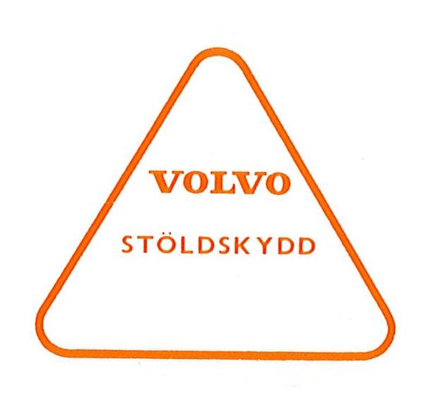 Dekal Diebstahlsschutz in der Gruppe Volvo / 140/164 / Sonstige / Dekale / Etikett/Aufkleber 140 bei VP Autoparts AB (116)