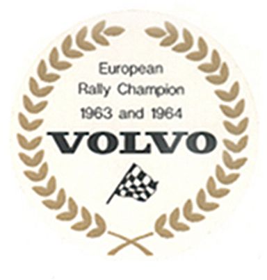 Dekal European Champion 1963-64 in der Gruppe Volvo / PV/Duett / Sonstige / Dekale / Etikett/Aufkleber 544/210 bei VP Autoparts AB (118)