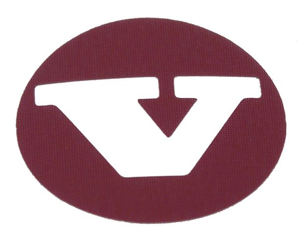 Etikett Radkappe 1800 72-73 rot in der Gruppe Volvo / 140/164 / Vorderachse / Vorderachse / Bremsscheiben, Felgen & Zubehr 164 bei VP Autoparts AB (1210343)