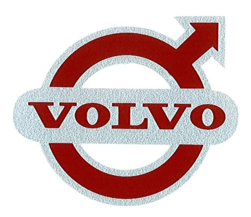 Etikett Volvo emblem rot/silber in der Gruppe Volvo / 140/164 / Sonstige / Dekale / Etikett/Aufkleber 140 bei VP Autoparts AB (126)