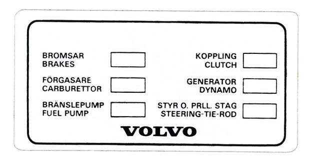 Dekal 164 Export -1975 in der Gruppe Volvo / 140/164 / Sonstige / Dekale / Etikett/Aufkleber 164 bei VP Autoparts AB (160)