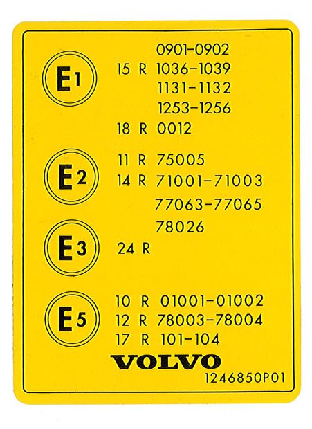 Dekal Einspritzanlage type in der Gruppe Volvo / 140/164 / Sonstige / Dekale / Etikett/Aufkleber 140 bei VP Autoparts AB (171)