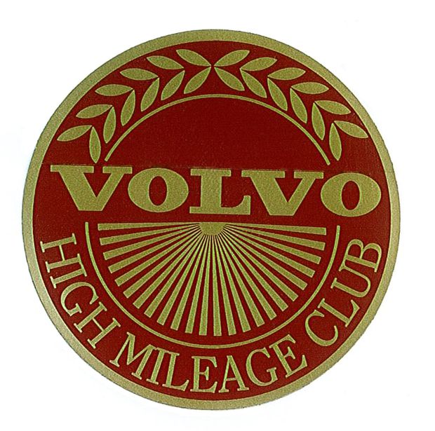 Dekal Volvo High Mileage Club in der Gruppe Volvo / 140/164 / Sonstige / Dekale / Etikett/Aufkleber 140 bei VP Autoparts AB (175)