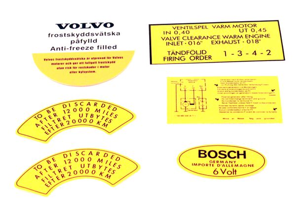 Dekalsatz B16B in der Gruppe Volvo / Amazon / Autoelektrik / Zndsystem / Zndspule, Zndkerzen, Zndkabel B16 bei VP Autoparts AB (182)