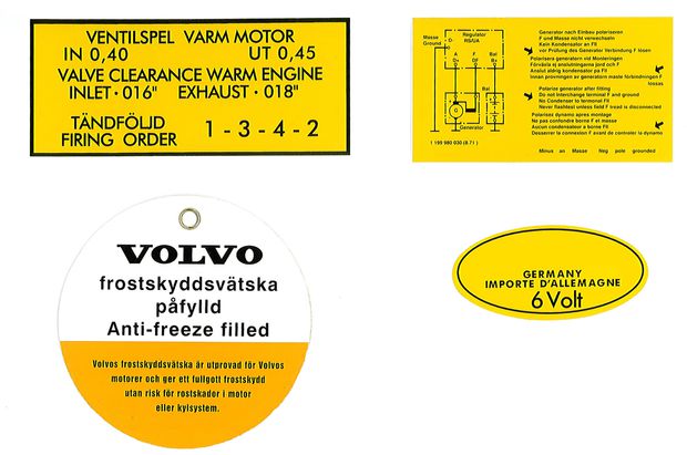 Dekalsatz B16A in der Gruppe Volvo / Amazon / Autoelektrik / Zndsystem / Zndspule, Zndkerzen, Zndkabel B16 bei VP Autoparts AB (183)