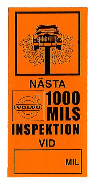 Dekal Nsta 1000-mils-Service orange in der Gruppe Volvo / 140/164 / Sonstige / Dekale / Etikett/Aufkleber 164 bei VP Autoparts AB (189)