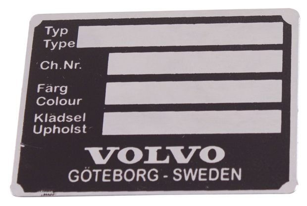 Identifikationsblech PV/Amazon/P1800 in der Gruppe Volvo / PV/Duett / Sonstige / Dekale / Etikett/Aufkleber 544/210 bei VP Autoparts AB (198)
