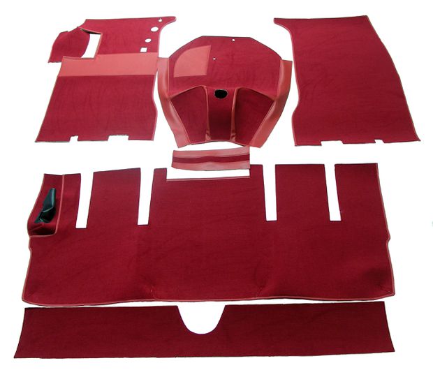 Mattensatz 1800S 63-64 rot Textil in der Gruppe  bei VP Autoparts AB (277301)