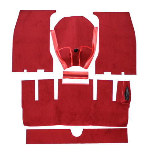 Mattensatz 1800S 63-64 rot Textil Rechts in der Gruppe  bei VP Autoparts AB (277301RHD)