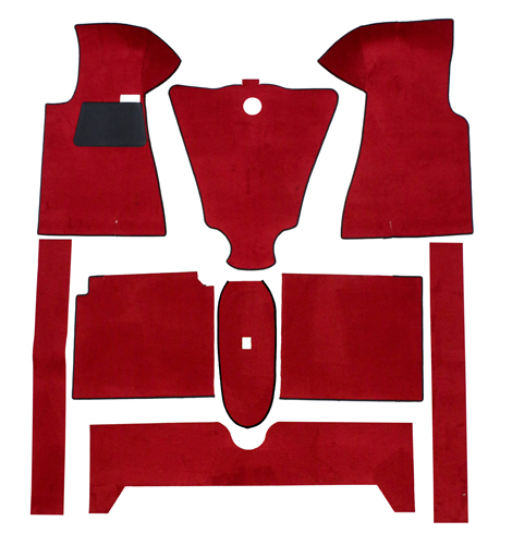 Mattensatz 140 -71 rot Textil in der Gruppe  bei VP Autoparts AB (693921)