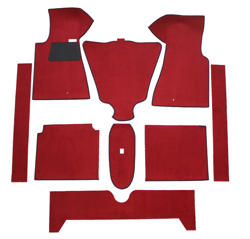 Mattensatz 140 -71 Lenkradschaltung Rot in der Gruppe Volvo / 140/164 / Innenausstattung / Matten / Teppich 140 bei VP Autoparts AB (693921AT)