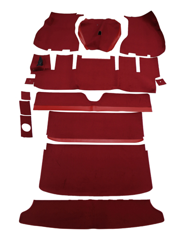 Mattensatz 1800E -71 rot Textil in der Gruppe  bei VP Autoparts AB (696013)