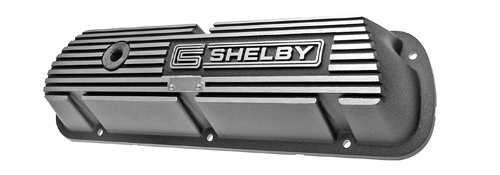 Ventildeckel Shelby schwartz/Aluminium in der Gruppe Ford/Mercury / Motoren Ford/Mercury / Ford 351W / Zylinderkopf Ford 351W bei VP Autoparts AB (6A582-S)
