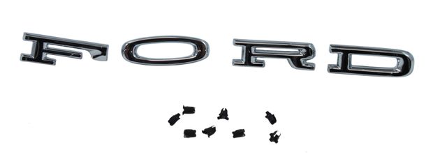 Buchstabensatz Huv Ford 65-66 in der Gruppe Ford/Mercury / Ford Mustang 65-73 / Karosserie / Emblem / Emblem Mustang 65-66 bei VP Autoparts AB (C4OZ-6240282A-D)