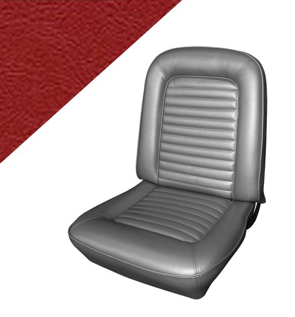 Polster 65 STD Sitze vorn rot in der Gruppe Ford/Mercury / Ford Mustang 65-73 / Innenausstattung / Sitzbezge / Polster Mustang 65 Std bei VP Autoparts AB (C5ZZ-6562900-RDF)
