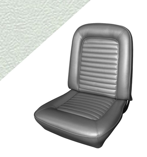 Upholstery 65-66 CV white pony TMI in der Gruppe Ford/Mercury / Ford Mustang 65-73 / Innenausstattung / Sitzbezge / Polster Mustang 65-66 Pony bei VP Autoparts AB (C5ZZ-7662900-WTD)