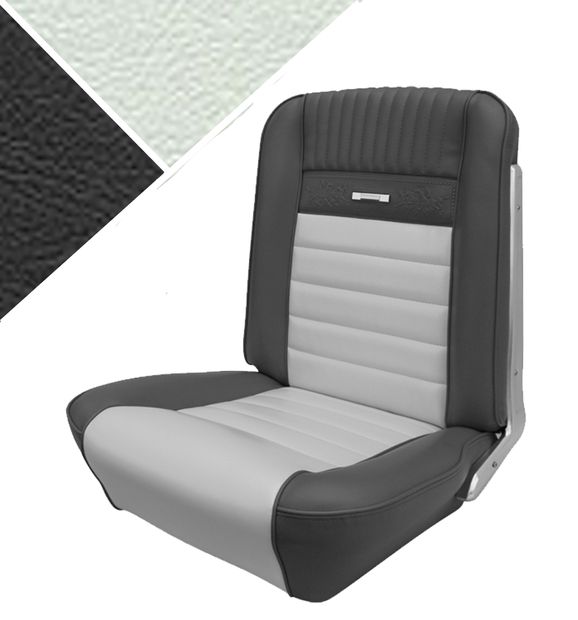 Upholstery Mustang 66 Pony B&W in der Gruppe Ford/Mercury / Ford Mustang 65-73 / Innenausstattung / Sitzbezge / Polster Mustang 65-66 Pony bei VP Autoparts AB (C6ZZ-6562900-BWD)