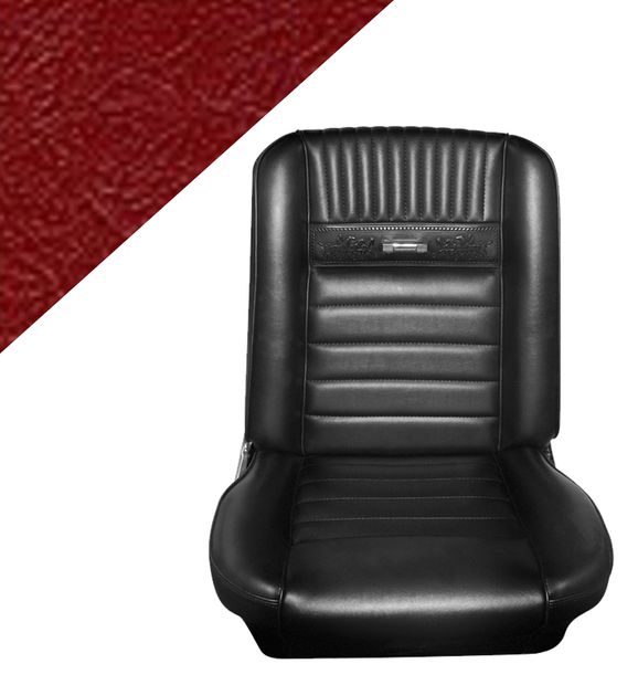 Upholstery Mustang 66 CP dlx dark red in der Gruppe Ford/Mercury / Ford Mustang 65-73 / Innenausstattung / Sitzbezge / Polster Mustang 65-66 Pony bei VP Autoparts AB (C6ZZ-6562900-DRD)