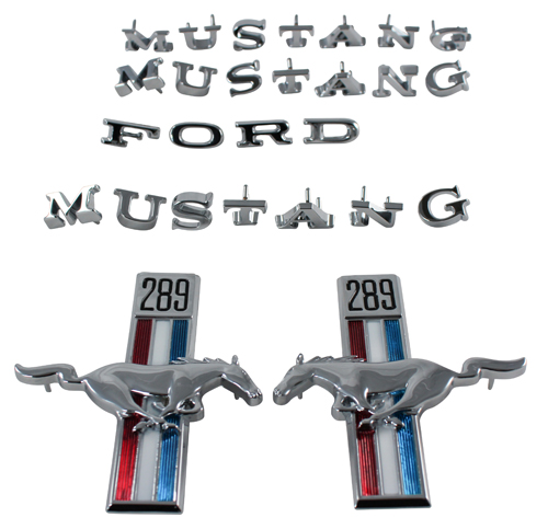 Emblem kit Mustang 67 289 Scott Drake in der Gruppe Ford/Mercury / Ford Mustang 65-73 / Karosserie / Emblem / Emblem Mustang 67-68 bei VP Autoparts AB (C7ZZ-6540282289)