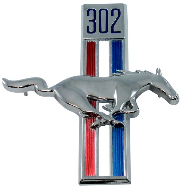 Emblem Kotflgel Pony 302 68 re in der Gruppe Ford/Mercury / Ford Mustang 65-73 / Karosserie / Emblem / Emblem Mustang 67-68 bei VP Autoparts AB (C8ZZ-16228-A)