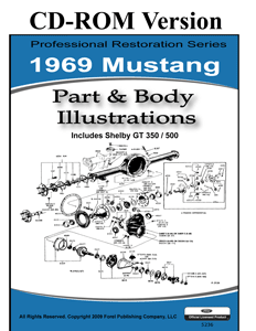 Katalog Expl-zeichnung Mustang 1969 CD in der Gruppe Zubehr / Literatur / Manuale Ford CD/DVD bei VP Autoparts AB (CD10047)