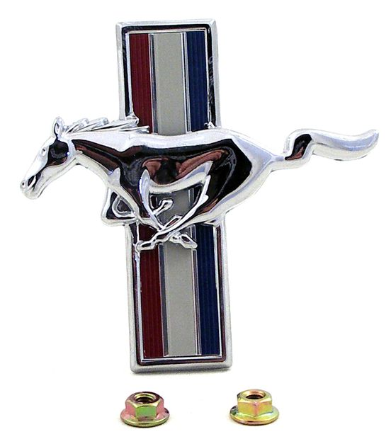 Emblem Pony Grill Mach 1 71-73 in der Gruppe Ford/Mercury / Ford Mustang 65-73 / Karosserie / Emblem / Emblem Mustang 71-73 bei VP Autoparts AB (D1ZZ-8213-B)