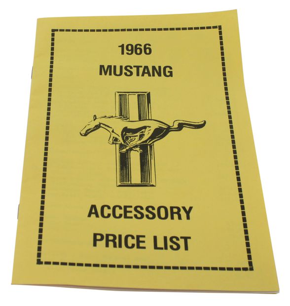 Preisliste Zubehr Mustang 1966 in der Gruppe Zubehr / Literatur / Handbcher/Manuale Ford/Mercury bei VP Autoparts AB (DF0056)