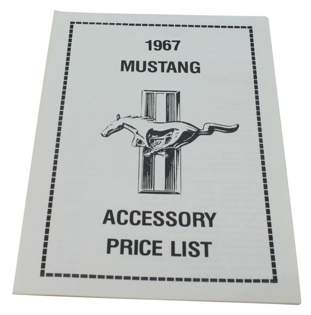 Preisliste Zubehr Mustang 1967 in der Gruppe Zubehr / Literatur / Handbcher/Manuale Ford/Mercury bei VP Autoparts AB (DF0097)