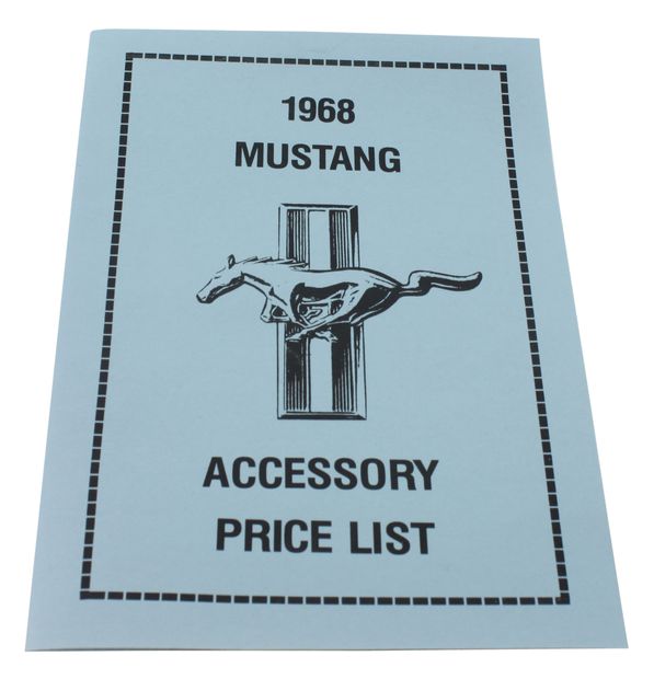 Preisliste Zubehr Mustang 1968 in der Gruppe Zubehr / Literatur / Handbcher/Manuale Ford/Mercury bei VP Autoparts AB (DF0098)