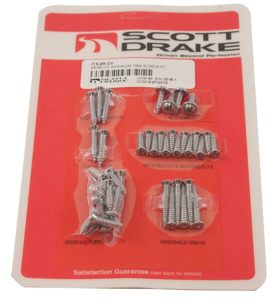 Interior screw kit Mustang 65-66 CV in der Gruppe Ford/Mercury / Ford Mustang 65-73 / Innenausstattung / Montageteile Innenausstattung / Montagesatz Innenausstattung 65-66 bei VP Autoparts AB (ITS-65-CV)