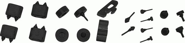 68 Camaro RS Rubber Stopper Kit in der Gruppe General Motors / Camaro/Firebird 67-81 / Karosserie / Gummileisten / Gummis/Dichtungen Camaro 67-69 bei VP Autoparts AB (OER-K88064)