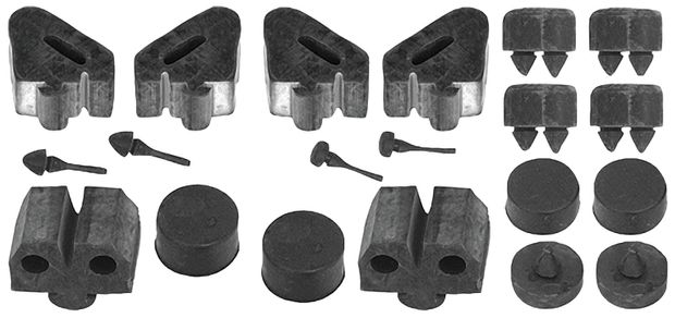 70-81 Camaro Rubber Stopper Kit in der Gruppe General Motors / Camaro/Firebird 67-81 / Karosserie / Gummileisten / Gummis/Dichtungen Camaro 70-81 bei VP Autoparts AB (OER-K88066)