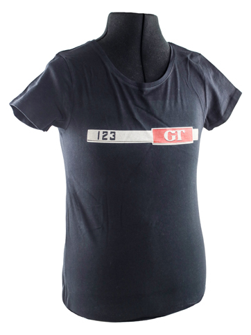 T-Shirt Frau schwarz 123GT Emblem in der Gruppe Zubehr / T-shirts / T-shirts Amazon bei VP Autoparts AB (VP-TSWBK10)