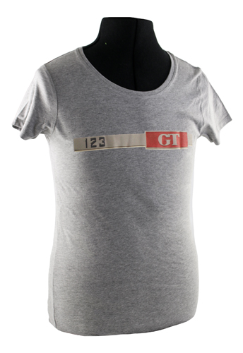 T-Shirt Frau grau 123GT emblem in der Gruppe Zubehr / T-shirts / T-shirts Amazon bei VP Autoparts AB (VP-TSWGY10)