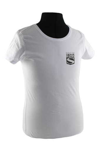 T-shirt Frau weiss 1800S emblem in der Gruppe Zubehr / T-shirts / T-shirts P1800 bei VP Autoparts AB (VP-TSWWT14)