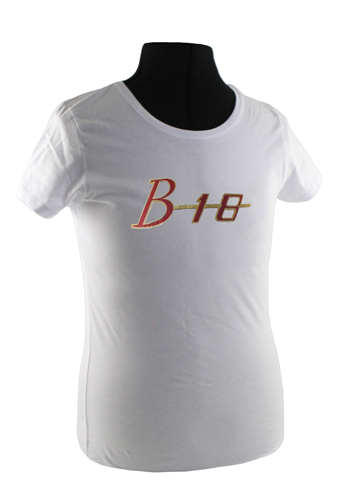 T-shirt Frau weiss B18 emblem in der Gruppe Zubehr / T-shirts / T-shirts 140/164 bei VP Autoparts AB (VP-TSWWT24)