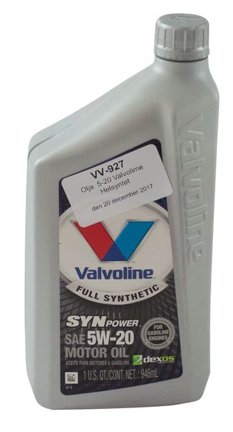 Motorenl 5-20 Valvoline vollsynthetisch in der Gruppe  /  / l und lfilter bei VP Autoparts AB (VV-927)