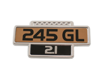 Emblem Heckklappe "245 GL 2.1"