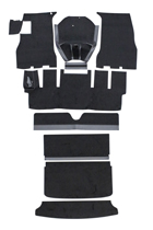 Mattensatz 1800S schwarz Textil