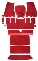 Mattensatz 1800E -71 rot Textil Rechtsle