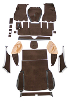 Mattensatz 1800ES braun/gold Textil