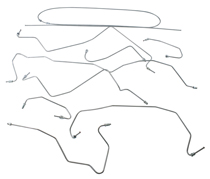 Brake line kit 122 late 65  w.P/B Spicer
