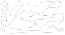 Brake line kit 140 late 1973 LHD