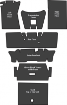 65-73 Mustang Sound Deadner Kit 7pc