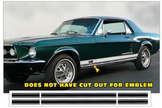 Streifen Aufklebersatz 67 GT schwarz