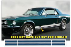 Streifen Aufklebersatz 67 GT blau