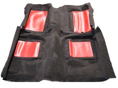 Teppich Mustang 69 FBM1 schwarz/rot