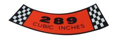 Dekal Luftfilter "289 CUBIC INCHES" 64-6