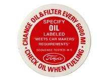 Oil Filler Cap Decal
