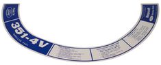 Dekal Luftfilter Ford 72-73 351-4V